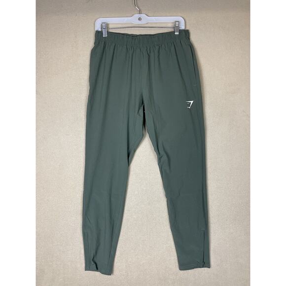 Gymshark Pants Men Small Green Tapered Sweatpants Workout Gym Adult